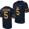 California Golden Bears Sam Jackson Jersey #5 College Football Game 2023 Black