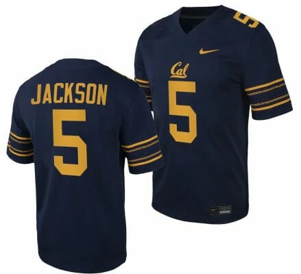 California Golden Bears Sam Jackson Jersey #5 College Football Game 2023 Black