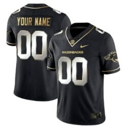 Custom Arkansas Razorbacks Jersey Name and Number College Football Stitched Black Limited