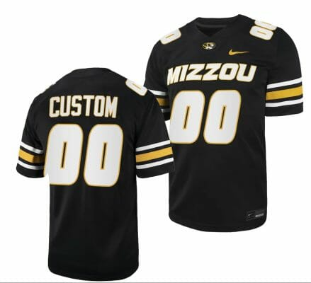 Custom Missouri Tigers Jersey Name and Number NCAA College Football 2023 Black