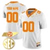 Custom Tennessee Volunteers Jersey Name and Number “Checkerboard” Gold Limited College Football Stitched White