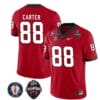Georgia Bulldogs Jalen Carter Jersey #88 - Back To Back National Champions College Football Red