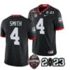Georgia Bulldogs Nolan Smith Jersey #4 CFP National Champions Patch 2023 All Stitched Black