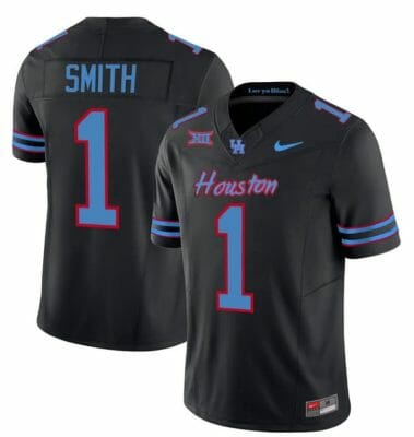 Houston Cougars 2023 Oilers Donovan Smith Jersey #1 Inspired Vapor College Football All Stitched Black