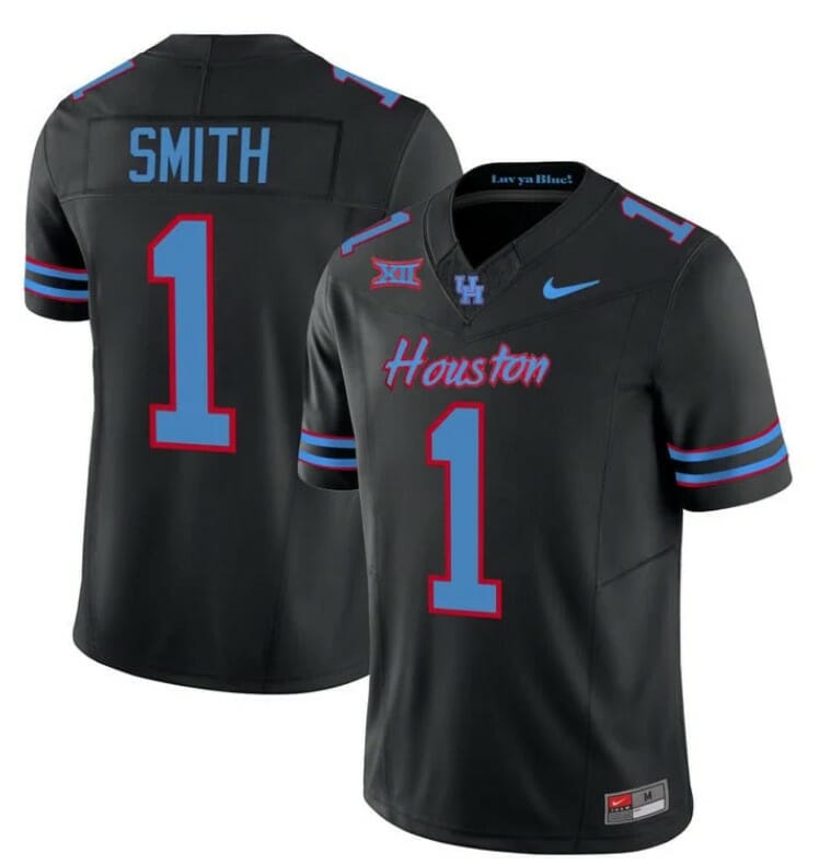 Houston Cougars 2023 Oilers Donovan Smith Jersey #1 Inspired Vapor College Football All Stitched Black