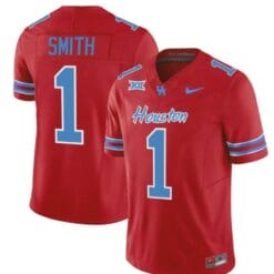 Houston Cougars 2023 Oilers Donovan Smith Jersey #1 Inspired Vapor College Football All Stitched Red