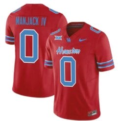 Houston Cougars Oilers Manjack IV Jersey #0 Inspired Vapor College Football 2023 All Stitched Red
