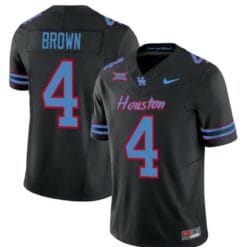 Houston Cougars Oilers Samuel Brown Jersey #4 Inspired Vapor College Football 2023 All Stitched Black