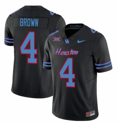 Houston Cougars Oilers Samuel Brown Jersey #4 Inspired Vapor College Football 2023 All Stitched Black