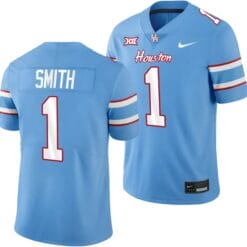 Houston Cougars Oilers Themed #1 Donovan Smith Jersey NCAA Football Blue