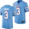 Houston Cougars Oilers Themed #3 Jalen Emery Jersey NCAA Football Blue