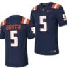 Illinois Fighting Illini Caleb Griffin Jersey #5 College Football Stitched Navy 2023
