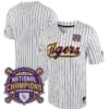 Lsu Tigers Jersey NCAA College Baseball National Champions Stitched White Stripe
