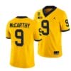 Michigan Wolverines #9 JJ McCarthy Jersey TM 42 Patch Honor Tate Myre #25 All Stitched Maize
