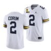 Michigan Wolverines #12 Cade McNamara Jersey TM 42 Patch Honor Tate Myre #25 All Stitched White