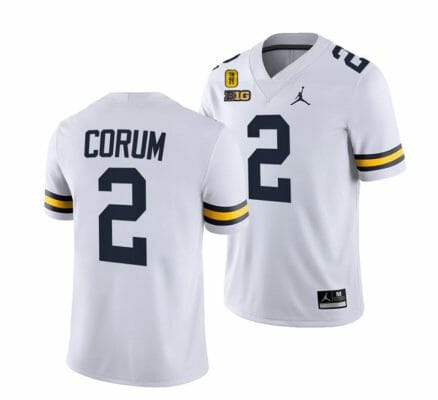 Michigan Wolverines #12 Cade McNamara Jersey TM 42 Patch Honor Tate Myre #25 All Stitched White