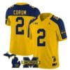 Michigan Wolverines Blake Corum Jersey Special #2 College Football 2023 Stitched Maize Alternate