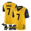 Michigan Wolverines Donovan Edwards Jersey #7 Special College Football 2023 Stitched Navy Sleeves