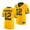 Michigan Wolverines #12 Cade McNamara Jersey TM 42 Patch Honor Tate Myre #25 All Stitched Maize