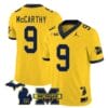Michigan Wolverines JJ McCarthy Jersey Special #9 College Football 2023 Stitched Maize