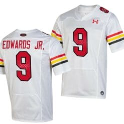 Maryland Terrapins Billy Edwards Jr Jersey #9 College Football Game Throwback 2023 White