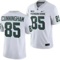 Michigan State Spartans BJ Cunningham Jersey #85 College Football Game 2023 White