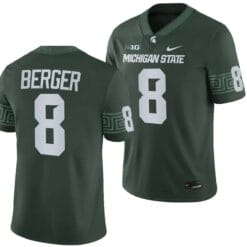 Michigan State Spartans Jalen Berger Jersey #8 College Football Game 2023 Green