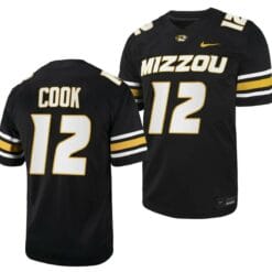 Missouri Tigers #12 Brady Cook Jersey NCAA College Football 2023 Black