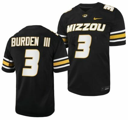 Missouri Tigers #3 Luther Burden Jersey NCAA College Football 2023 Black