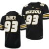 Missouri Tigers #93 Luke Bauer Jersey NCAA College Football 2023 Black