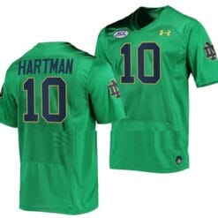 Notre Dame Fighting Irish #10 Sam Hartman Jersey College Football Replica Green