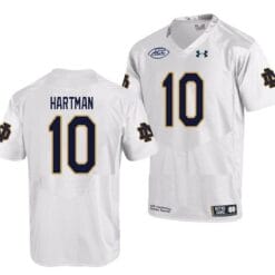 Notre Dame Fighting Irish #10 Sam Hartman Jersey College Football White