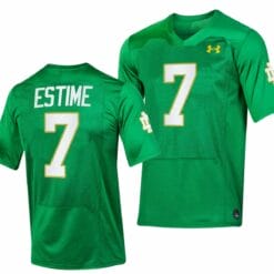 Notre Dame Fighting Irish Audric Estime Jersey #7 Replica College Football 2023 Green