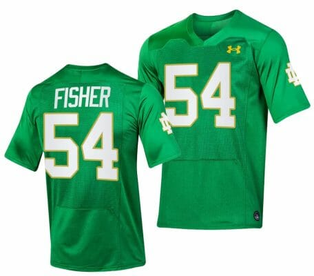 Notre Dame Fighting Irish Blake Fisher Jersey #54 Replica College Football 2023 Green