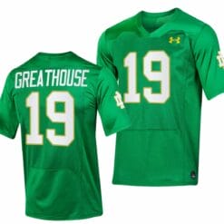 Notre Dame Fighting Irish Jaden Greathouse Jersey #19 Replica College Football 2023 Green