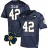 Notre Dame Nolan Ziegler Jersey #42 College Football Johnny Lujack Patch Navy