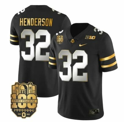 Ohio State Buckeyes TreVeyon Henderson Jersey #32 College Football Stitched Black Limited