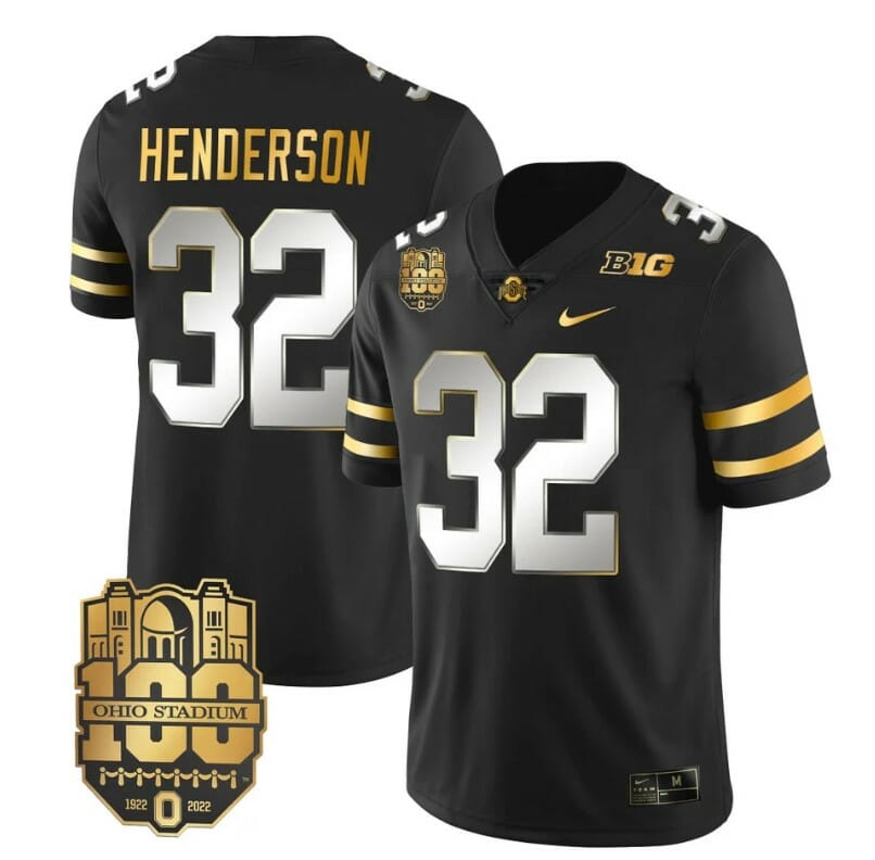 Ohio State Buckeyes TreVeyon Henderson Jersey #32 College Football Stitched Black Limited