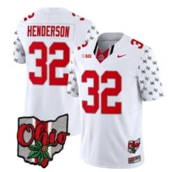 Ohio State Buckeyes Treveyon Henderson Jersey #32 College Football Stitched Alternate 2023 White Limited