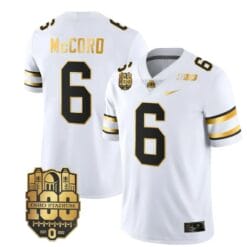 Ohio State Buckeyes Kyle McCord Jersey #6 College Football Stitched White Gold