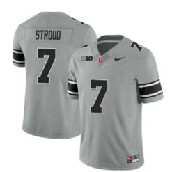 Ohio State Buckeyes CJ Stroud Jersey #7 College Football Stitched Black Gray