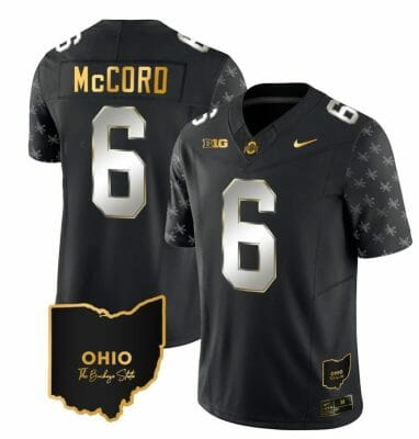 Ohio State Buckeyes Kyle Mccord Jersey #6 College Football Stitched Alternate Black Limited