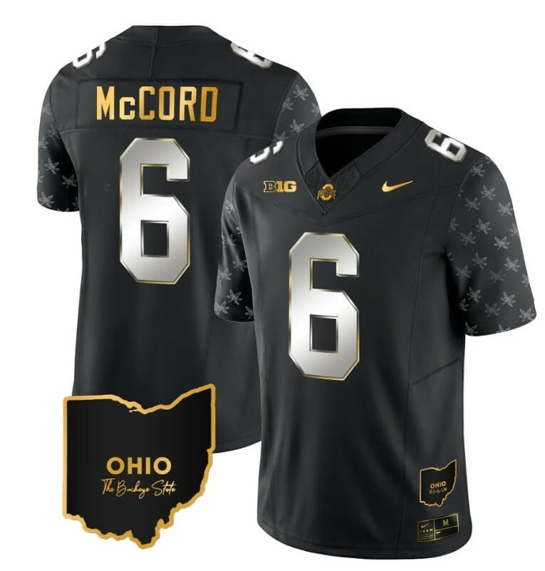 Ohio State Buckeyes Kyle Mccord Jersey #6 College Football Stitched Alternate Black Limited