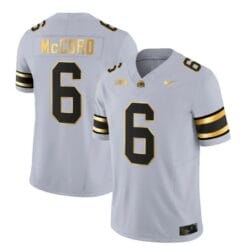 Ohio State Buckeyes Kyle McCord Jersey #6 College Football Stitched Gray Gold