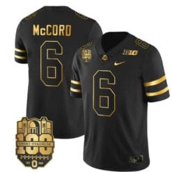 Ohio State Buckeyes Kyle McCord Jersey #6 College Football Stitched Black Gold