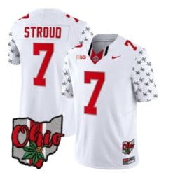 Ohio State Buckeyes CJ Stroud Jersey #7 College Football Stitched Alternate 2023 White Limited