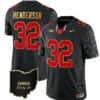 Ohio State Buckeyes Treveyon Henderson Jersey #32 College Football Stitched Alternate Black Gold Trim
