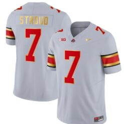Ohio State Buckeyes CJ Stroud Jersey #2 College Football Stitched Gold Trim
