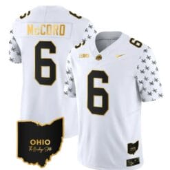 Ohio State Buckeyes Kyle Mccord Jersey #6 College Football Stitched Alternate White Gold