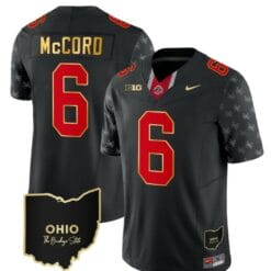 Ohio State Buckeyes Kyle Mccord Jersey #6 College Football Stitched Alternate Black Gold Trim